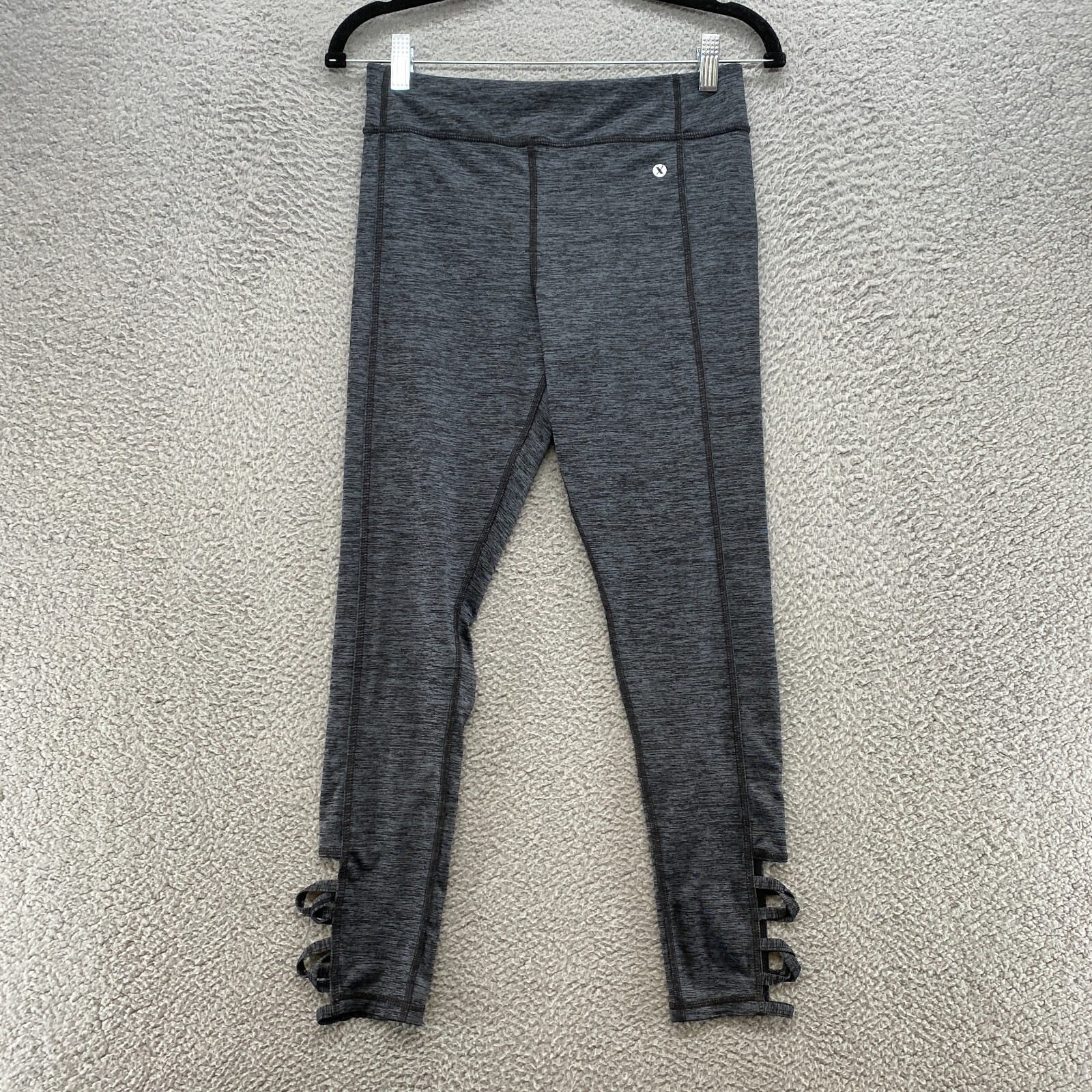 Xersion Leggings Girls 16 Cropped Quick-Dri Workout Gym Sports Heathered Gray